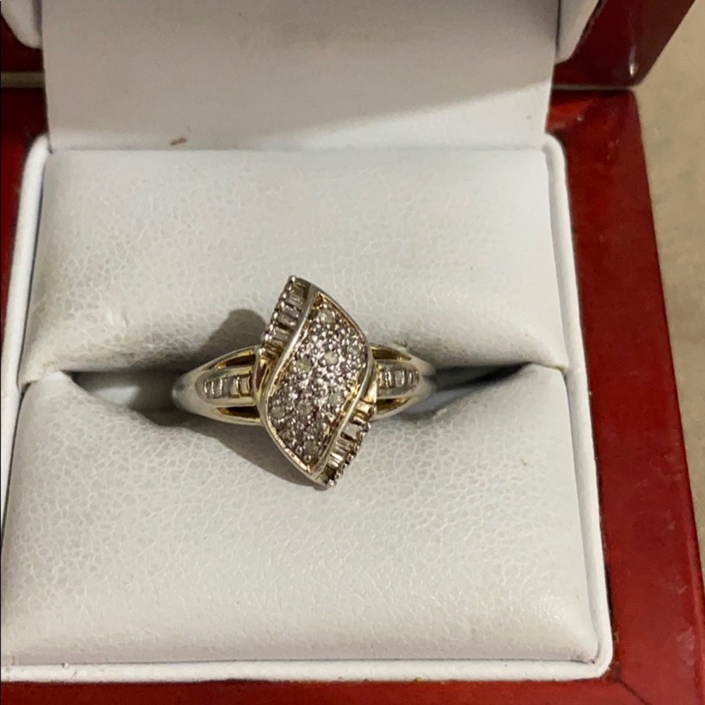 Sterling Silver Real Diamonds Ring